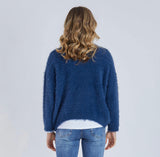 Indigo Fluffy Knit
