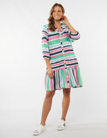 Margarita Stripe Button Dress
