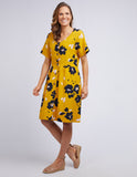 Upscale Floral Button Dress