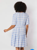 Checked Tiered Dress