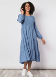 Threadz Shirred Tiered Dress