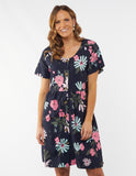 Cornflower Button Dress