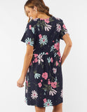 Cornflower Button Dress