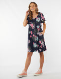 Cornflower Button Dress
