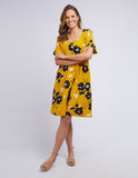 Upscale Floral Button Dress