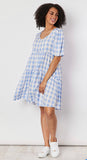 Checked Tiered Dress