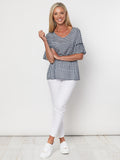 V Neck Check Top