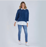 Indigo Fluffy Knit