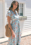Floral Blues Boho Dress