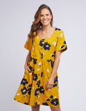 Upscale Floral Button Dress